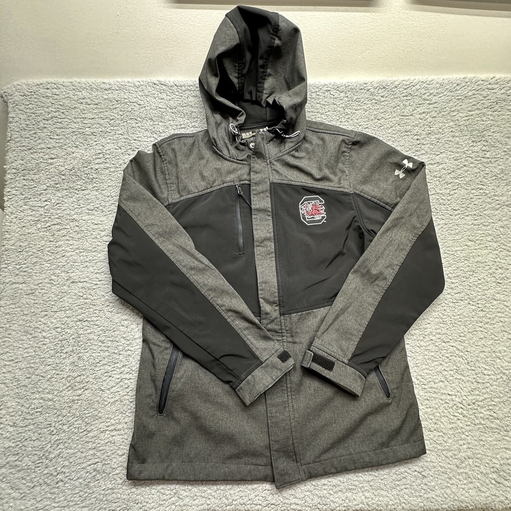 South Carolina Gamecocks Under Armour UM1953 Medium Gray Full Zip Hooded Jacket
